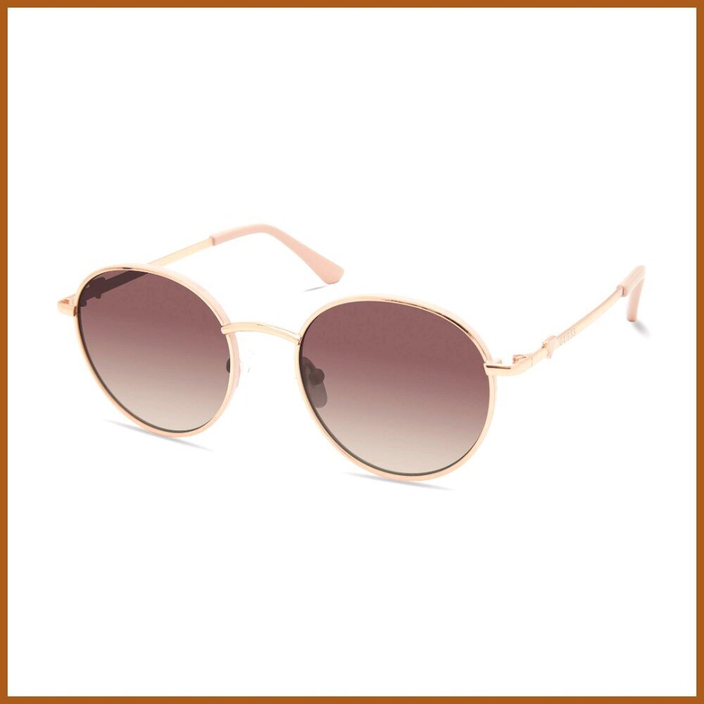 Metal Frame Round Sunglasses with Gradient Lenses